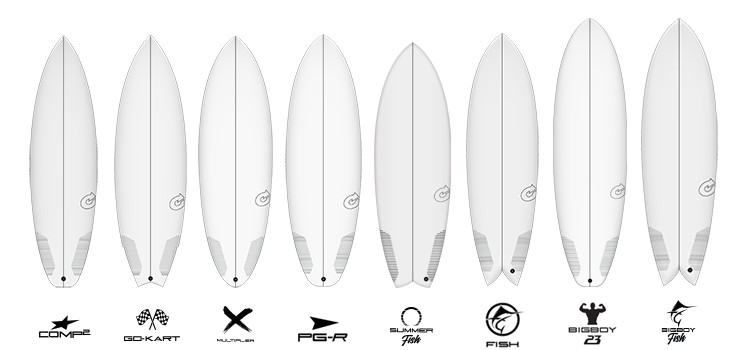 TEC Shortboard Torq Surfboard Konstruktion
