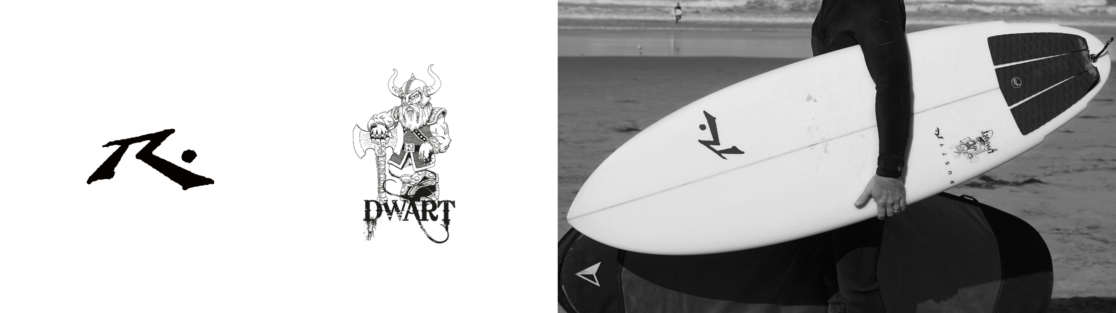 RUSTY DWART Shortboard surfboard in ACT und TEC Surfbrett Header