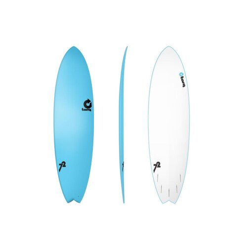 Surfboard TORQ Softboard 7.2 Fish blau