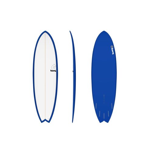 Surfboard TORQ Epoxy TET MOD Fish Board navy blau Pinlines 6.3