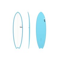 Surfboard TORQ Epoxy TET 6.6 MOD Fish blau Pinlines