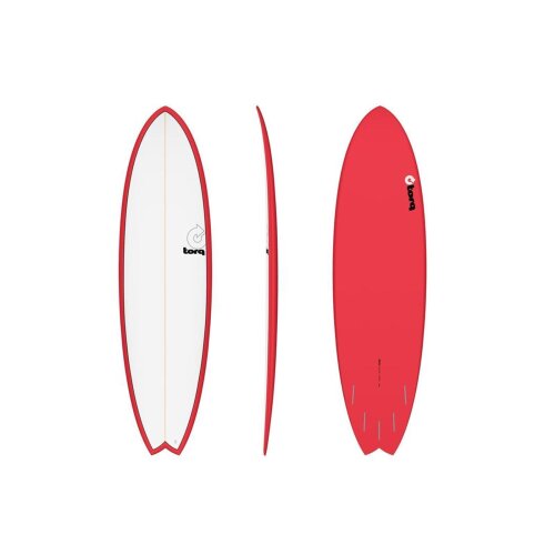 Surfboard TORQ Epoxy TET MOD Fish Board navy blau Pinlines 6.10