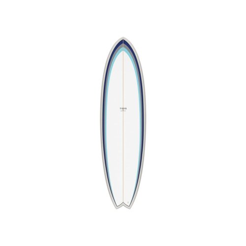Surfboard TORQ Epoxy TET 6.10 MOD Fish Classic 3.0 blau weiß grau