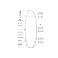 ROAM Boardbag Surfboard Daylight Fishboard Hybrid-Board Daybag PLUS 5.4 Länge