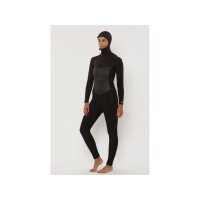 SISSTR Evolution 7 SEAS 5.4mm Eco Wetsuit Chest Zip Neopren mit Haube für Frauen Fullsuit schwarz Größe 4