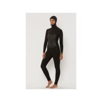 SISSTR Evolution 7 SEAS 6.5mm Eco Wetsuit Chest Zip Neopren mit Haube für Frauen Fullsuit schwarz Größe 6