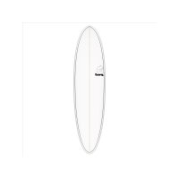 Surfboard TORQ Epoxy TET 7.2 Funboard white Pinlines