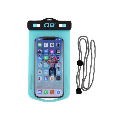 Overboard waterproof iPhone mobile case size Large Aqua bluee