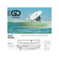 GO Softboard 6.8 Surf Range Soft Top Surfboard blu