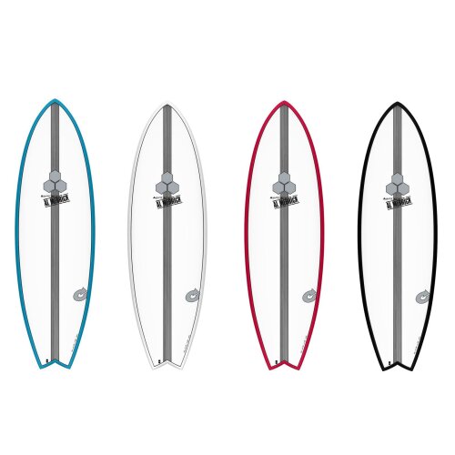 Pod Mod Fishboard Surfboard CHANNEL ISLANDS X-lite2 schwarz weiß rot blau