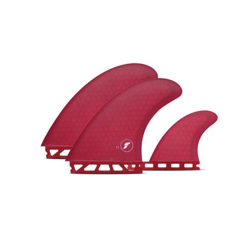 FUTURES Twin Tri Surf Fin Set T1 Honeycomb red