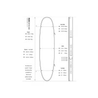 ROAM Boardbag 9.6 Surfboard Coffin 9.6 Doppel Triple