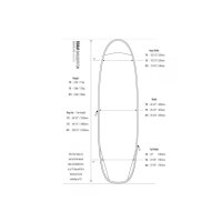 ROAM Boardbag Surfboard Daylight Funboard 7.6 silver UV protection