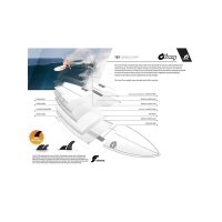 Surfboard TORQ Epoxy TET CS 8.0 Longboard Carbon white