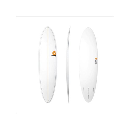 Surfboard TORQ Epoxy TET 7.2 Funboard Pinlines white