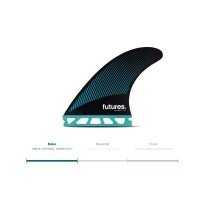FUTURES Thruster Surf Finnen Set R4 Honeycomb Legacy Rake mint grün schwarz